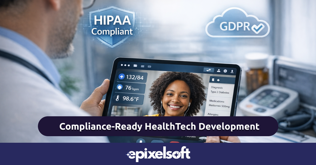 Custom HealthTech Solutions | Secure Telemedicine & EMR | EPixelSoft